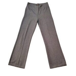 H&M Tapered Women Straight Leg High Rise Pants Size 8 Black Houndstooth